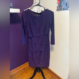 Tahari Long Sleeve Tiered Dress